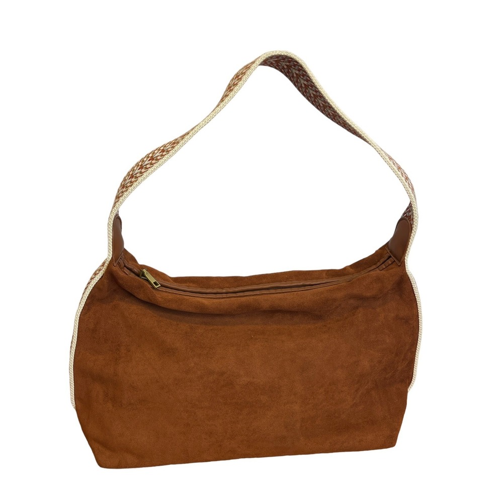 Shiraleah Purse Handbag Decorative Strap Caramel Brown Zip Closure Boho‎ - Picture 3 of 16